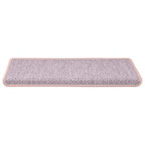 Vidaxl Treppenmatten selbstklebend 15 St. Sisal Look 65x21x4 cm Pink