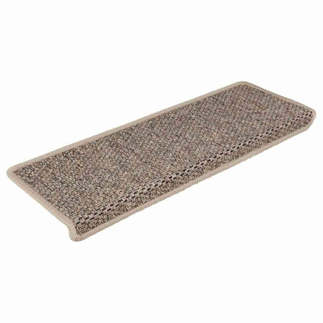 Vidaxl Treppenmatten selbstklebend 15 St. Sisal Look 65x21x4 cm dunkler Beige