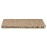 Vidaxl-Treppenmatten selbstklebend 15 St. Sisal Look 65x21x4 cm sandfarben