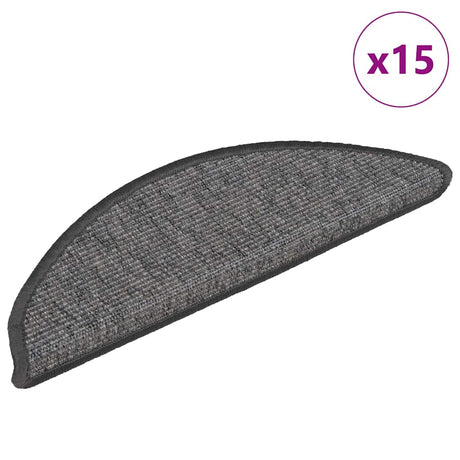 Vidaxx Stufenmatten 15 St. 56x17x3 cm beige und grau halbrund