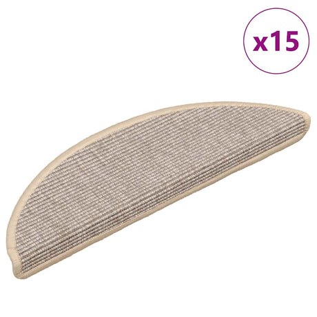 Vidaxl -Treppenmatten 15 ST 56x17x3 cm Silberhemisphäre
