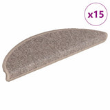 Vidaxl Treppenmatten Selbstadhäsiv 15 St 56x17x3 cm dunkler Beige