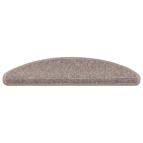 VidaXL Stufenmatten 15 Stk. 56x17x3 cm dunkelbeige halbrund