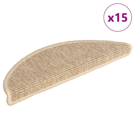 Vidaxx Stufenmatten 15 St. 56x17x3 cm hellbeige halbrund