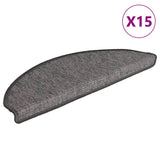 Vidaxl -Treppenmatten 15 ST 65x21x4 cm Beige und graue Hemisphäre groß