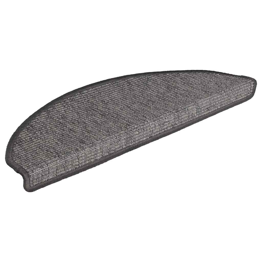 Vidaxl -Treppenmatten 15 ST 65x21x4 cm Beige und graue Hemisphäre groß