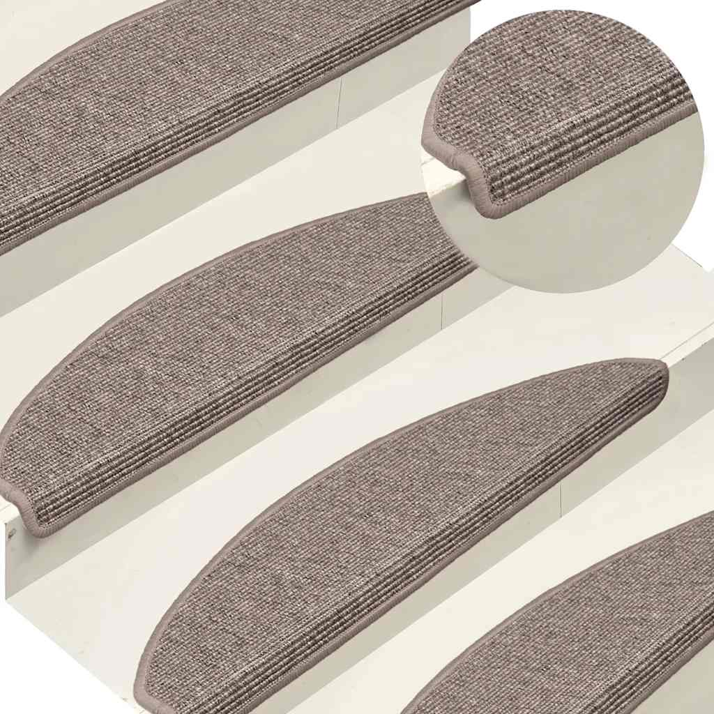 Vidaxx Stufenmatten 15 St. 65x21x4 cm dunkelbeige halbrund groß