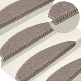 Vidaxx Stufenmatten 15 St. 65x21x4 cm dunkelbeige halbrund groß