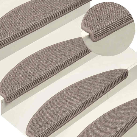 Vidaxx Stufenmatten 15 St. 65x21x4 cm dunkelbeige halbrund groß