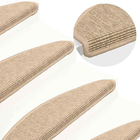 Vidaxx Stufenmatten 15 St. 65x21x4 cm hellbeige halbrund groß