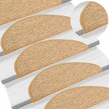 Vidaxx Stufenmatten 15 St. 65x21x4 cm Sisal halbrund groß