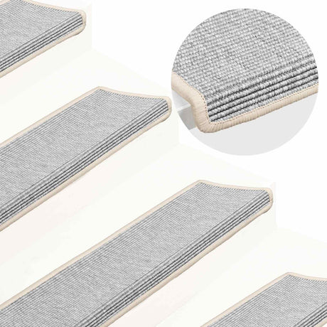 Vidaxx Stufenmatten 15 St. 65x21x4 cm Silber mit rechteckigem Rand