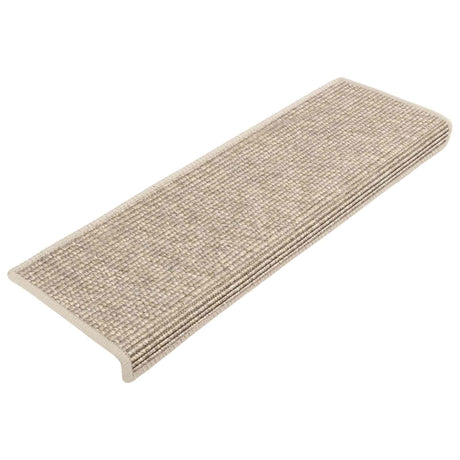 Vidaxx Stufenmatten 15 St. 65x21x4 cm hellbeige mit rechteckigem Rand
