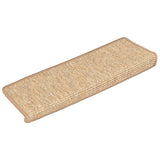 Vidaxx Stufenmatten 15 St. 65x21x4 cm hellbraun mit rechteckigem Rand
