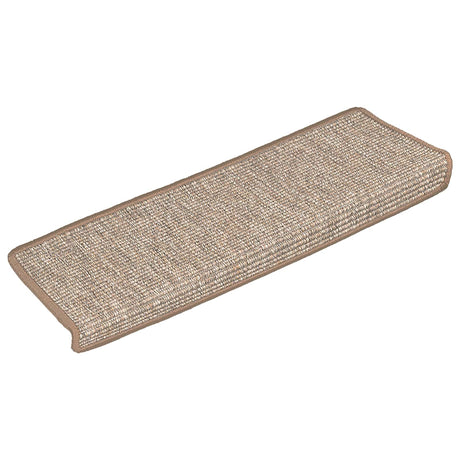 Vidaxx Stufenmatten 15 St. 65x21x4 cm hellbraun mit rechteckigem Rand