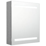 Vidaxl badkamerkast met spiegel en led 50x14x60 cm betongrijs