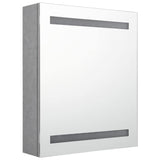 Vidaxl badkamerkast met spiegel en led 50x14x60 cm betongrijs