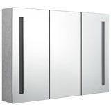 Vidaxl badkamerkast met spiegel en led 89x14x62 cm betongrijs