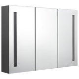 Vidaxl badkamerkast met spiegel en led 89x14x62 cm grijs
