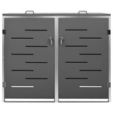 Vidaxl Containerspeicher Doppel 138x77.5x112.5 cm Edelstahl