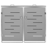 Vidaxl Containerspeicher Doppel 138x77.5x112.5 cm Edelstahl