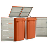 Vidaxl Containerspeicher Doppel 138x77.5x112.5 cm Edelstahl