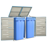 Vidaxl Containerspeicher Doppel 138x77.5x112.5 cm Edelstahl