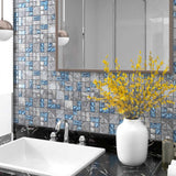 Vidaxl -Mosaikfliesen 22 PCs 30 x 30 cm Glasgrau und Blau