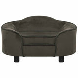 Vidaxxl Hundesofa 67x47x36 cm Plüsch dunkelgrau