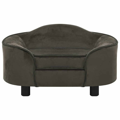 Vidaxxl Hundesofa 67x47x36 cm Plüsch dunkelgrau