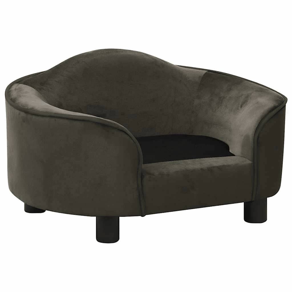 Vidaxxl Hundesofa 67x47x36 cm Plüsch dunkelgrau