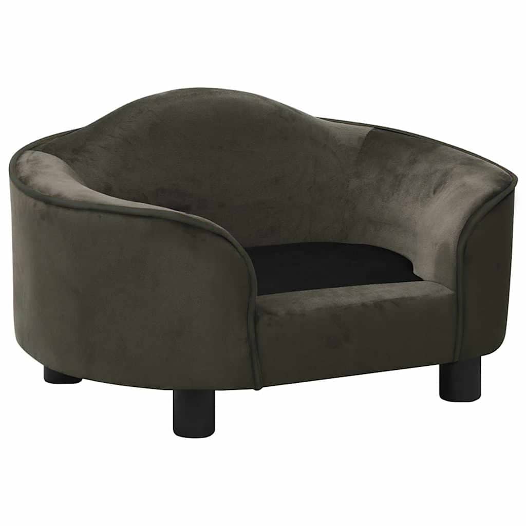 Vidaxxl Hundesofa 67x47x36 cm Plüsch dunkelgrau