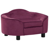 Vidaxxl Hundesofa 67x47x36 cm Plüsch Burgunderrot