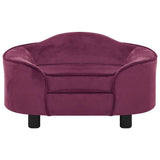 Vidaxxl Hundesofa 67x47x36 cm Plüsch Burgunderrot