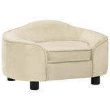 Vidaxxl Hundesofa 67x47x36 cm Plüsch cremefarben