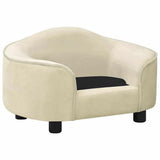 Vidaxxl Hundesofa 67x47x36 cm Plüsch cremefarben