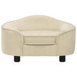 Vidaxxl Hundesofa 67x47x36 cm Plüsch cremefarben