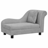 Vidaxxl Hundesofa mit Kissen 83x44x44 cm Plüsch grau