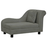 Vidaxxl Hundesofa mit Kissen 83x44x44 cm Plüsch dunkelgrau