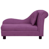 VidaXL Hundesofa mit Kissen 83x44x44 cm Plüsch Burgunderrot
