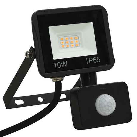 Vidaxl -Scheinwerfer mit Sensor -LED 10 W warmes Weiß