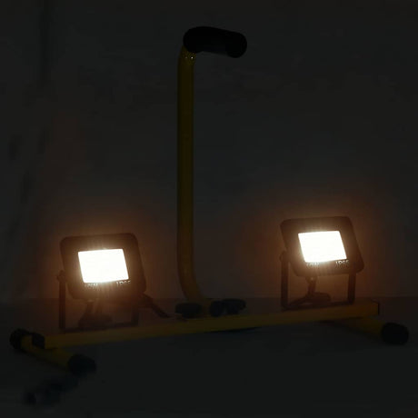 Vidaxl -Scheinwerfer mit Griff LED 2x10 W warmes Weiß