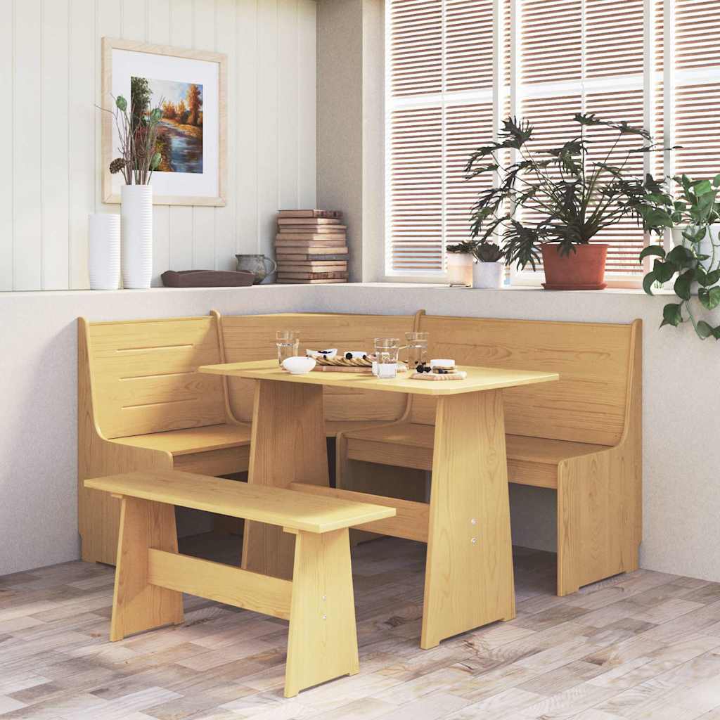 Vidaxl hoekbank reine 151 cm massief grenenhout honingbruin