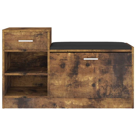 Vidaxl -Schuhsofa 94.5x31x57 cm verarbeiteter Holzgeräuchchen -Eichefarbe