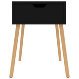 Vidaxl nachtkastje 40x40x56 cm bewerkt hout hoogglans zwart