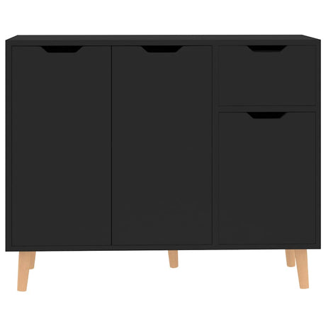 Vidaxl dressoir 90x30x72 bewerkt hout zwart