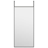Vidaxl -Türspiegel 30x60 cm Glas und Aluminiumschwarz