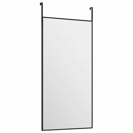 Vidaxl -Türspiegel 30x60 cm Glas und Aluminiumschwarz