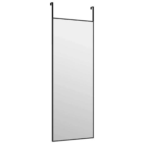 Vidaxl -Türspiegel 30x80 cm Glas und Aluminiumschwarz