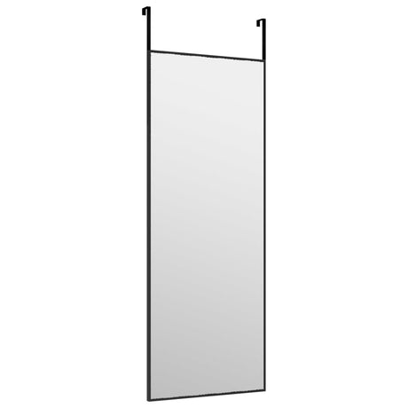 Vidaxl -Türspiegel 30x80 cm Glas und Aluminiumschwarz
